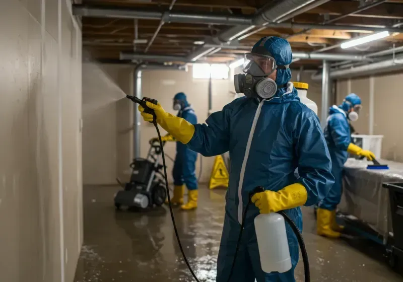 Basement Sanitization and Antimicrobial Treatment process in Franklin County, GA